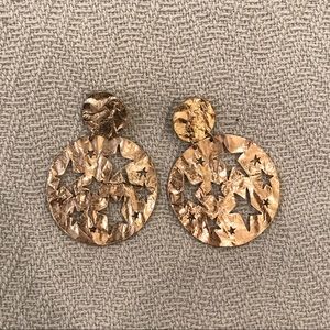 Gold statement earrings